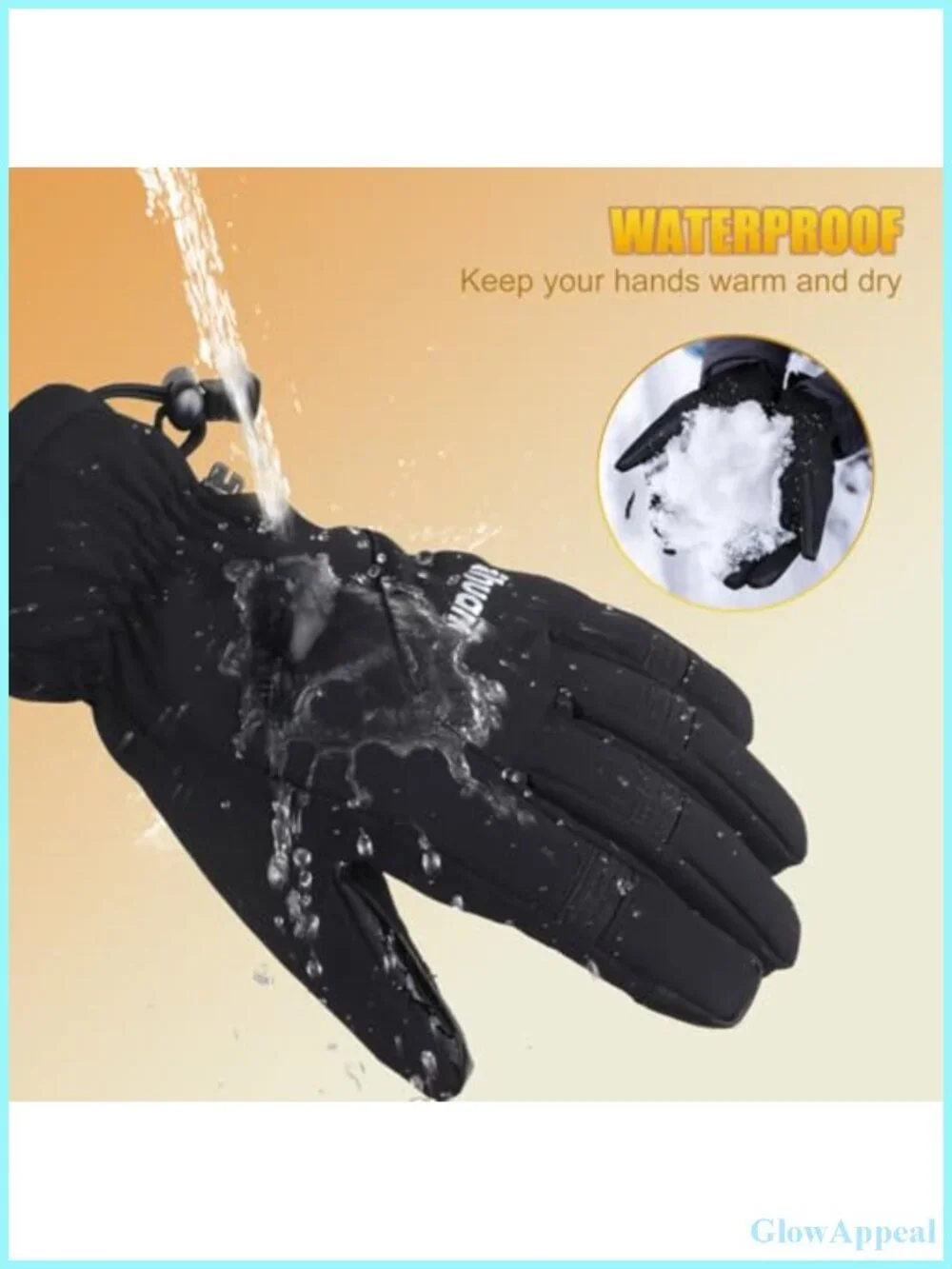 Waterproof Thermal Winter Gloves Touchscreen Anti-Slip for Skiing Hiking Driving